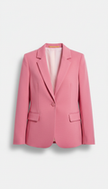 Editorial Pink Poly-Blend Blazer